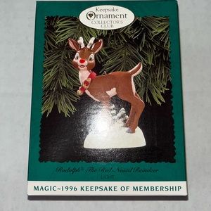 Hallmark Keepsake Ornament Collector’s Club Rudolph The Red-Nosed‎ Reindeer 1996